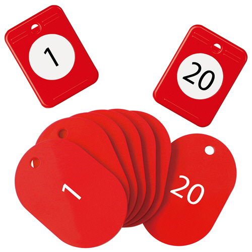 ｸﾛｰｸﾁｹｯﾄ(1-20) 赤 1ﾊﾟｯｸ画像