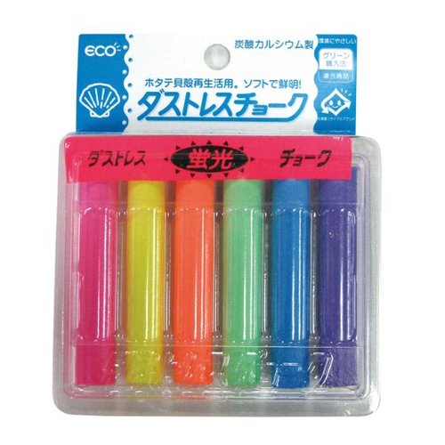 ダストレスチョーク 蛍光6色カラーセット No.6636 P・O・Pプロダクツ