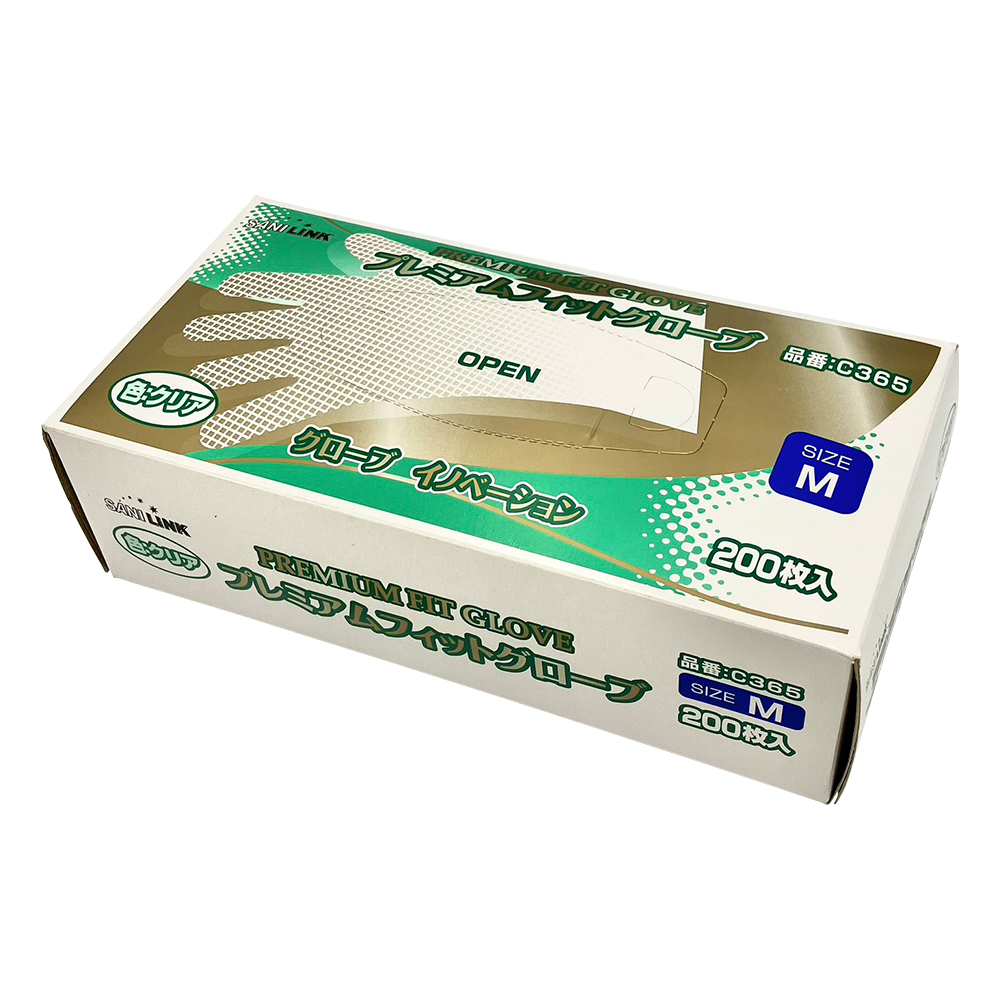 プレミアムフィットグローブ　クリア　M　200枚入画像