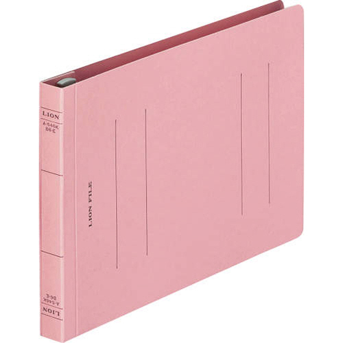 ﾌﾗｯﾄﾌｧｲﾙ(環境) 樹脂押え具 B6ﾖｺ 150枚収容 背幅18mm ﾋﾟﾝｸ 1冊画像