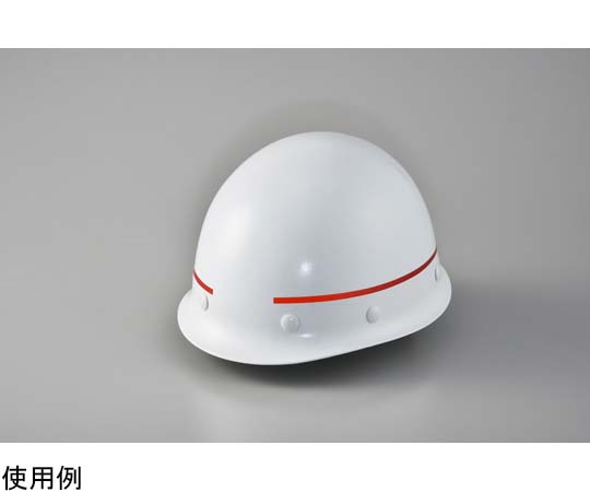 ヘルメット用ラインテープ（反射）　赤　HL-B（S小）　5mm幅×700mm　10本組 反射素材の赤いテープが並んでいる様子