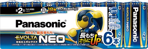 アルカリ乾電池　エボルタＮＥＯ　単２　６本入画像