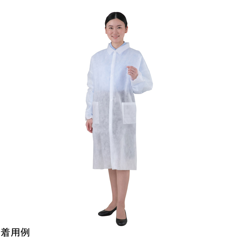 ディスポ白衣（ボタン留め）101cm