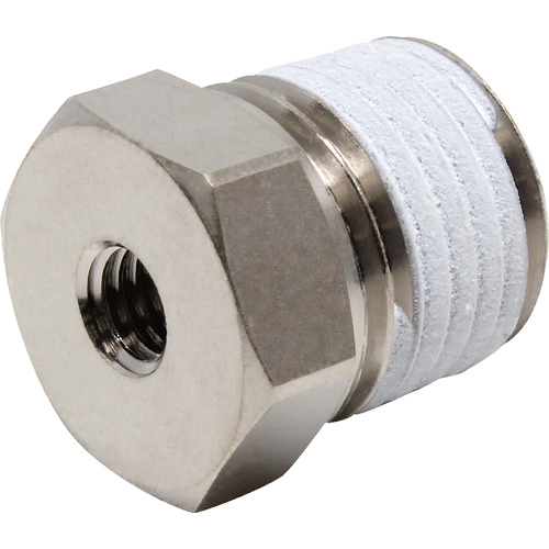 ﾁｭｰﾌﾞﾌｨｯﾃｨﾝｸﾞ 延長継手ﾌﾞｯｼｭﾁｭｰﾌﾞ2ﾈｼﾞM5 1個画像