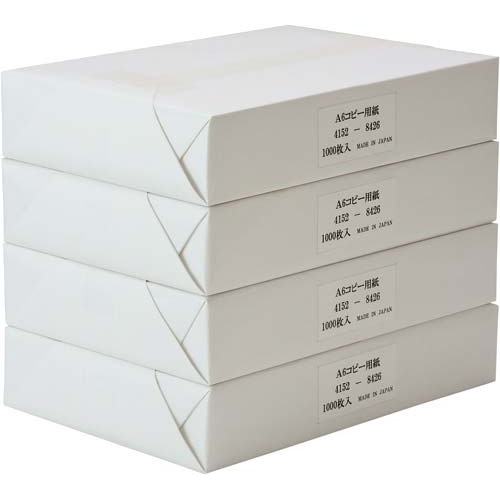 コピー用紙Ａ６領収書用１セット（１０００枚×４冊）画像