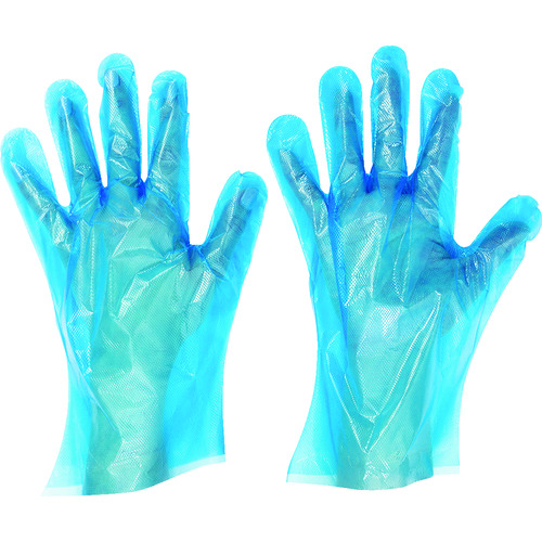 サラヤ　エンボス手袋ＰＥ青２００枚入　Ｌ画像