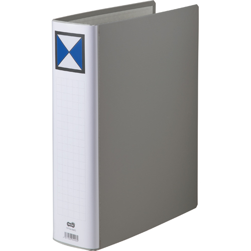 両開きﾊﾟｲﾌﾟ式ﾌｧｲﾙ A4ﾀﾃ 600枚収容 60mmとじ 背幅76mm ｸﾞﾚｰ 1ｾｯﾄ(30冊)画像