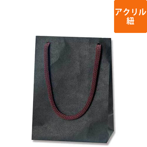 手提げ紙袋（黒・アクリル紐・幅120×マチ70×高さ165mm）画像