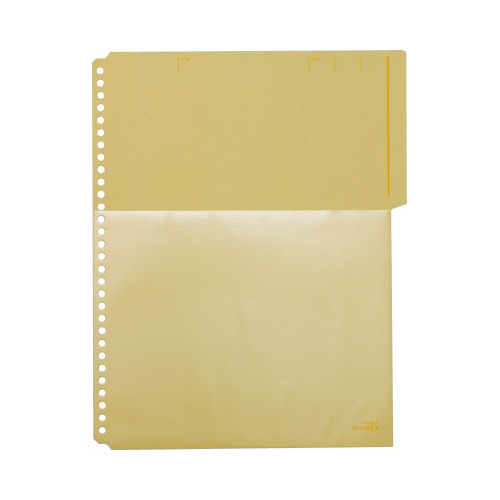 カラーベースハーフポケット　黄　１０枚入画像