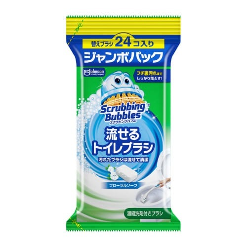 ＳＢ流せるトイレブラシ　フローラルソープ２４個×４画像