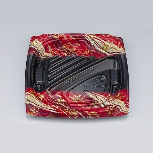 シーピー化成 弁当容器 CBFNビルト11-1 鮫雲赤 本体画像