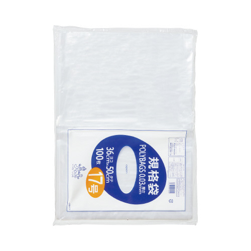 ポリバック規格袋　１７号０．０３ｍｍ１００枚入×５画像