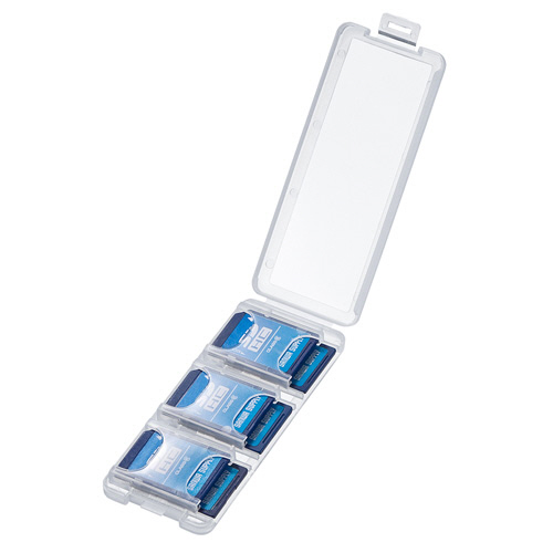 SDｶｰﾄﾞｹｰｽ 6枚収納 ｸﾘｱ 1個画像