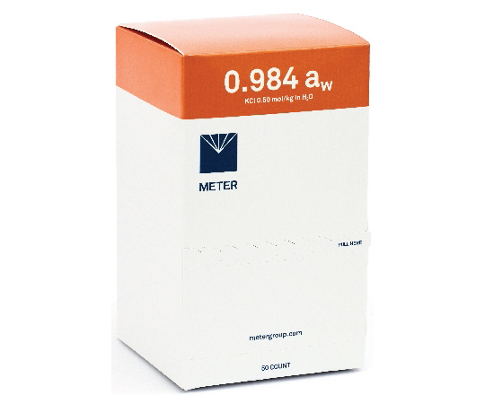 水分活性標準液 0.984aw（0.5mol/kg KCl）50本入 成績証明書付属画像