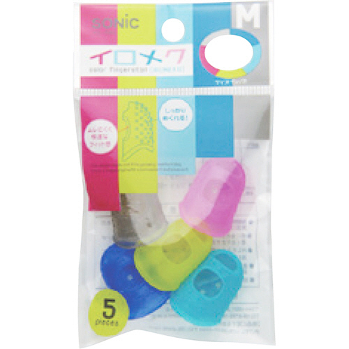 指サック　イロメク　M　キャップタイプ　1セット(25個:5個×5パック)画像