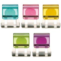 ﾏｸﾞﾈｯﾄ付ｽﾗｲﾄﾞｸﾘｯﾌﾟ(ｸﾘｱ) L 5色ﾐｯｸｽ 1ﾊﾟｯｸ(10個:各色2個)