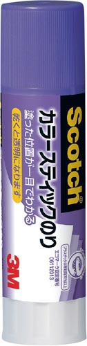 スコッチ（Ｒ）カラースティックのり　中２５ｇ×１２画像