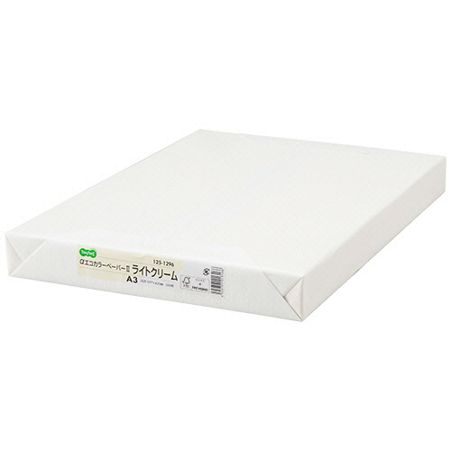 αｴｺｶﾗｰﾍﾟｰﾊﾟｰII A3 ﾗｲﾄｸﾘｰﾑ 1ｾｯﾄ(1500枚:500枚x3冊)画像