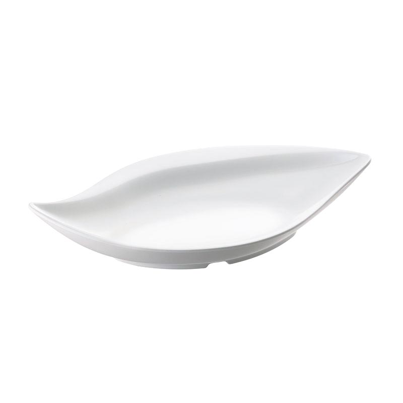 メラミン食器 カフェプレートセレクション ワイドリーフプレート MDM-96 白(W) 台和画像