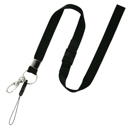 名札用ｽﾄﾗｯﾌﾟ 幅広無地 黒 1本画像