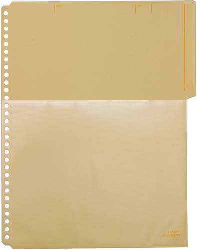 カラーベースハーフポケット　黄　５パック入画像