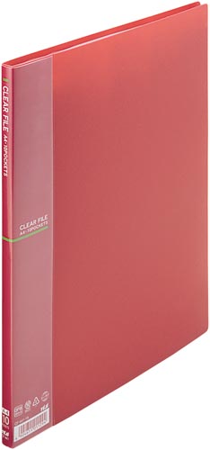 クリアファイルＡ４縦１０Ｐワインレッド　１０冊画像