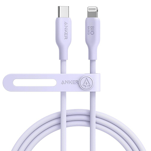 ANKER　541　エコフレンドリー　USB-C&ライトニングケーブル　1.8m　パープル　1本画像