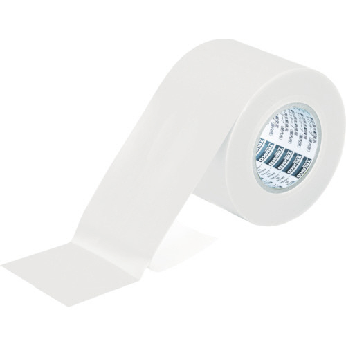 ﾗｲﾝﾃｰﾌﾟ 屋内用 幅100mm×長さ50m ﾎﾜｲﾄ 1巻画像