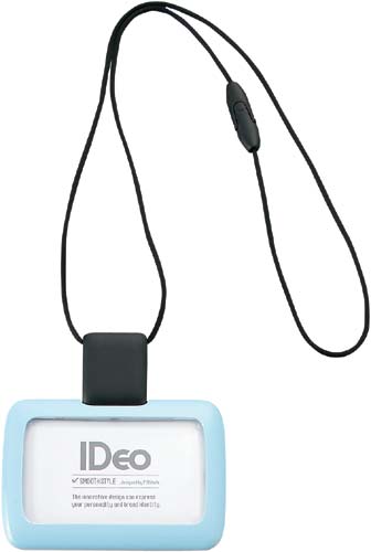 吊下げ名札ＩＤカード用ヨコ型ライトブルー３個パック画像