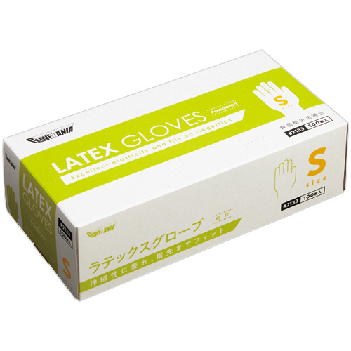 ﾗﾃｯｸｽｸﾞﾛｰﾌﾞ 粉付 S 1箱(100枚)