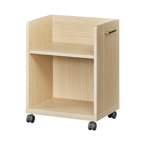 木製デスク下ワゴン　天板なし　ナチュラル