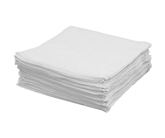 格子柄おしぼりタオル　50枚組　ホワイト画像