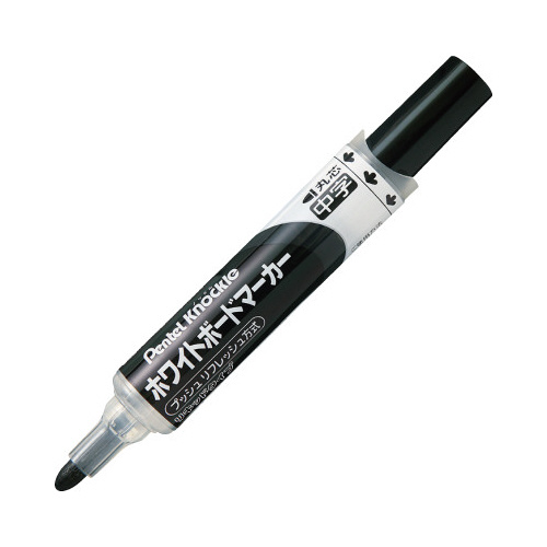 ホワイトボードマーカーノックル　中字丸芯　黒１０本