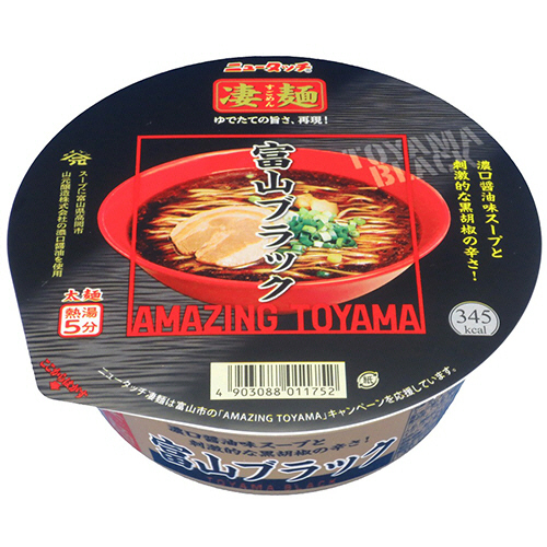 ﾆｭｰﾀｯﾁ 凄麺 富山ﾌﾞﾗｯｸ 119g 1ｹｰｽ(12食)画像