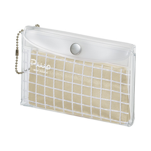 ミニポーチ　ピープフラット　シャイニーベージュ画像