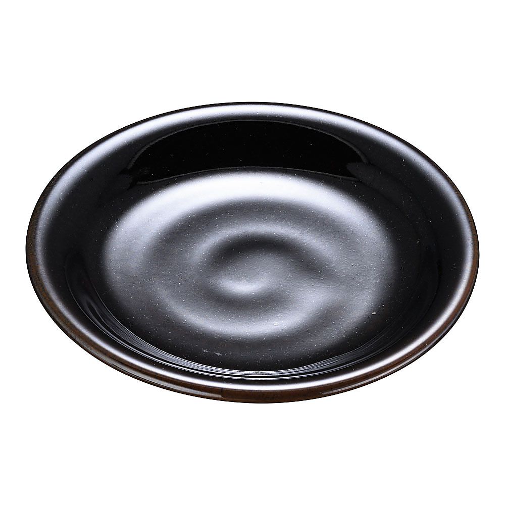 そば黒 丸小皿画像