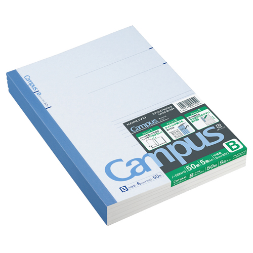 ｷｬﾝﾊﾟｽﾉｰﾄ(中横罫) ｾﾐB5 B罫 50枚 1ｾｯﾄ(90冊:5冊×18ﾊﾟｯｸ)画像