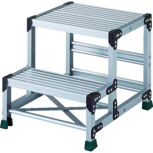 ｱﾙﾐ合金製作業台 2段 高さ0.50m 天板500×400 1台画像