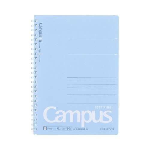 キャンパスソフトリング（ドット罫）Ａ５　青画像