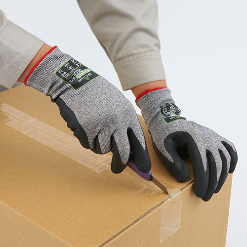 耐切創背抜き手袋 ﾃﾞｭﾗｺｲﾙ 346 L ｸﾞﾚｰ 1双