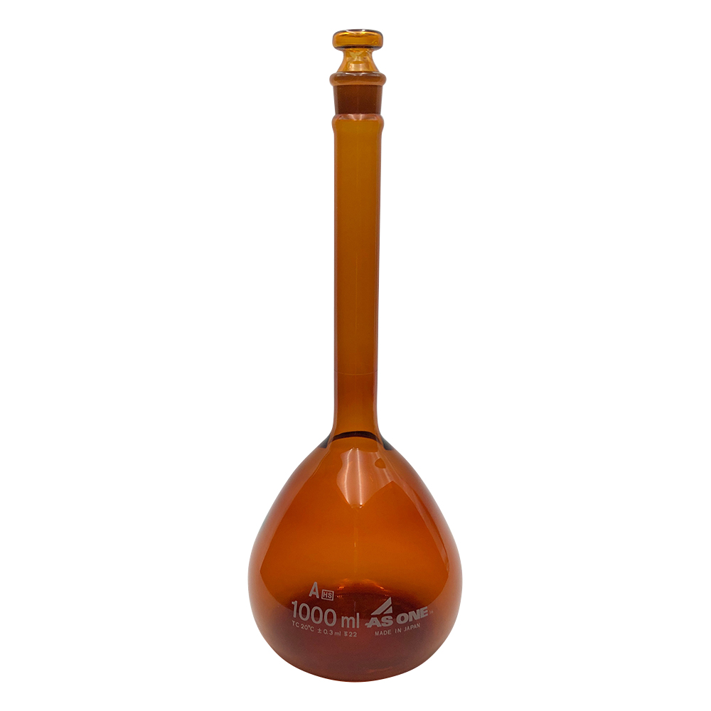 高精度メスフラスコ　茶　1000mL画像