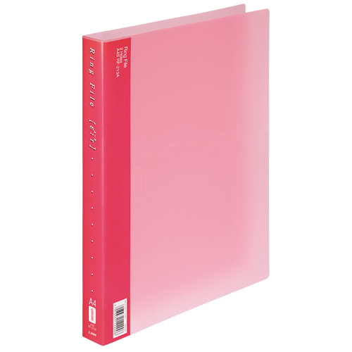 ﾘﾝｸﾞﾌｧｲﾙ(ｴｰﾙ) A4ﾀﾃ 2穴 150枚収容 背幅30mm ﾋﾟﾝｸ 1冊画像