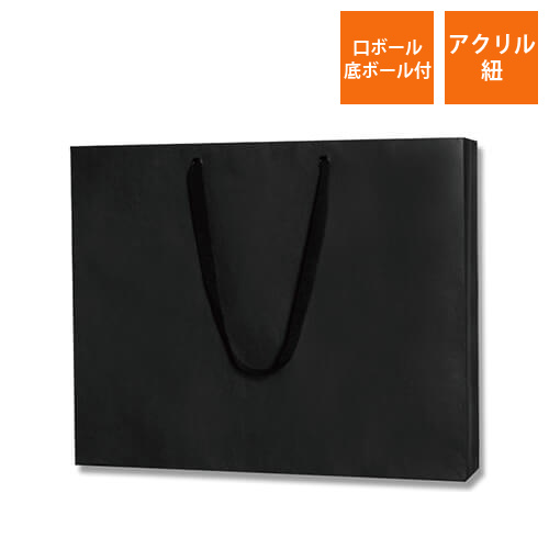 ファッションバッグ（黒・アクリル紐・幅520×マチ100×高さ420mm）画像