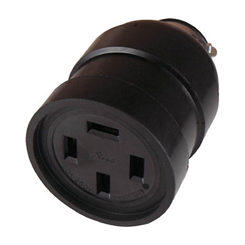 平刃形 ｺﾞﾑｺﾈｸﾀﾎﾞﾃﾞｨｰ 接地3P50A250V 1個画像