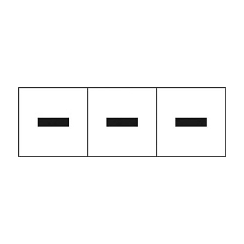 ｱﾙﾌｧﾍﾞｯﾄｽﾃｯｶｰ 50×50 ﾊｲﾌﾝ 白 1ｾｯﾄ(3枚)画像