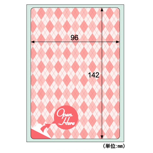 ｸﾗｯﾎﾟﾄﾞﾛｯﾌﾟ ﾌﾟﾗｲﾊﾞｼｰﾙ ﾋﾟﾝｸ A6 1面 ﾗﾍﾞﾙｻｲｽﾞ96×142mm 1冊(5ｼｰﾄ)画像