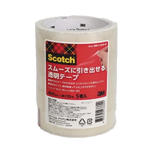 スコッチスムーズに引き出せる透明Ｔ２４ｍｍ幅Ｘ５画像