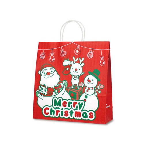 紙手提袋 1337 自動紐手提袋 T-6 クリスマスバスケット ベルベ [ケース販売]画像