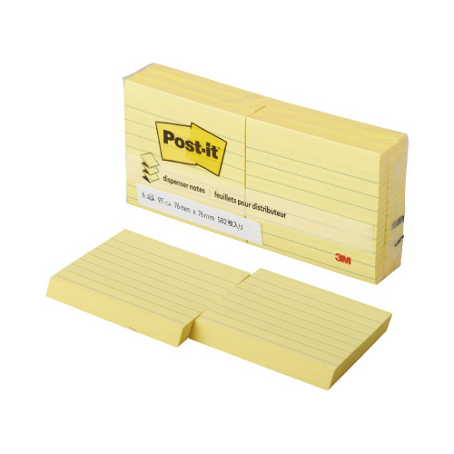 ポストイット　ポップアップ　詰替　罫線　６冊画像