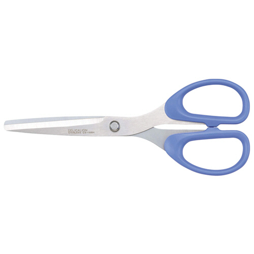 ｽﾃﾝﾚｽはさみ 刃渡り67mm 青 1本画像